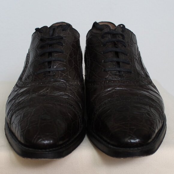 Bally Scribe genuine Alligator Men's dark brown lace ups US size 10 Switzerland - Picture 7 of 10